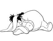 coloriage bourriquet dort